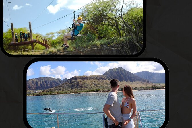 3 Zipline Adventure and 3.5 hour Afternoon Snorkel Cruise - Wildlife watching from the Kai’Oli’Oli