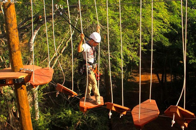 6 Zipline & Adventure Tower EPIC COMBO - Six Zipline Lines Through Coral Crater