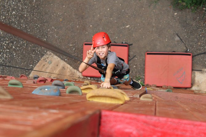 Adventure Course Extreme Including Climbing Wall & Rappel - Reaching the Climbing Wall