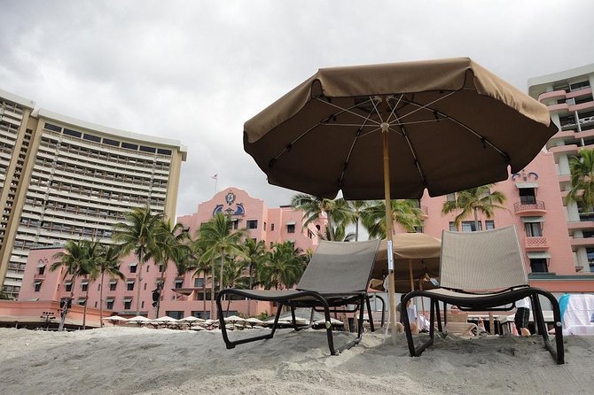 Beach Umbrella and Chair Set Rental - Arriving early at the Royal Hawaiian