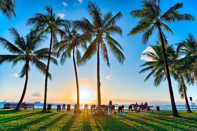 Beach Yoga on Waikiki with Diamondhead Backdrop - The practical gear question