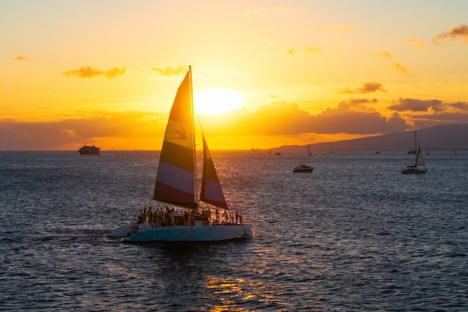 Board from Waikiki Beach for a scenic Sunset Sail on the Hāwea - The sunset, with a little luck required