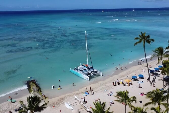 Board from Waikiki Beach for Aloha Hour Sail on Hāwea Catamaran - Who will enjoy this most?