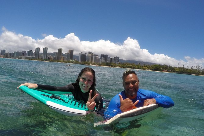 Bodyboarding 1-to-1 Private Lesson with Waikiki Courtesy Shuttle - Getting ready at the Ohana Surf Center
