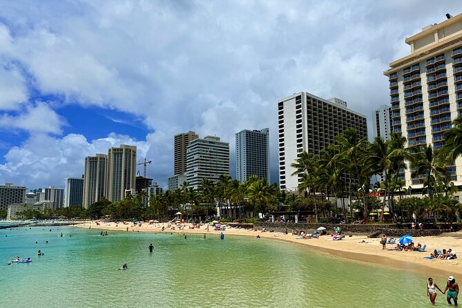 Downtown Honolulu Food Tour with 5 Local Favorites Tastings - The Royal Hawaiian, pink stucco, and old Waikiki glamour