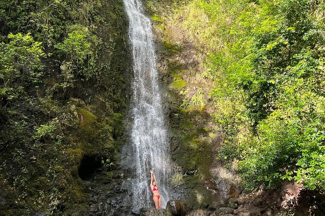 Hike to a Tropical Waterfall - pick up included - Setting out on a muddy rainforest trail
