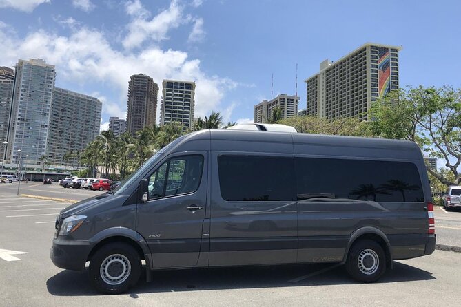 HNL Airport & Waikiki Private Transfer by Brand New Mercedes Van - The return trip starts at your hotel