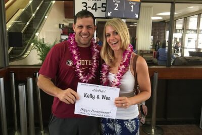 Honeymoon Airport Lei Greeting on Honolulu Oahu
