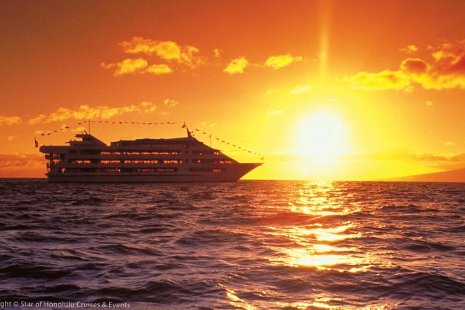 Honolulu: Three Star Deluxe Sunset Dinner Cruise and Show - Sailing away from Pier 81