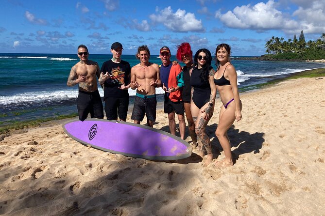 Learn to surf with a local big wave rider on the North Shore of Oahu - Getting your first wave