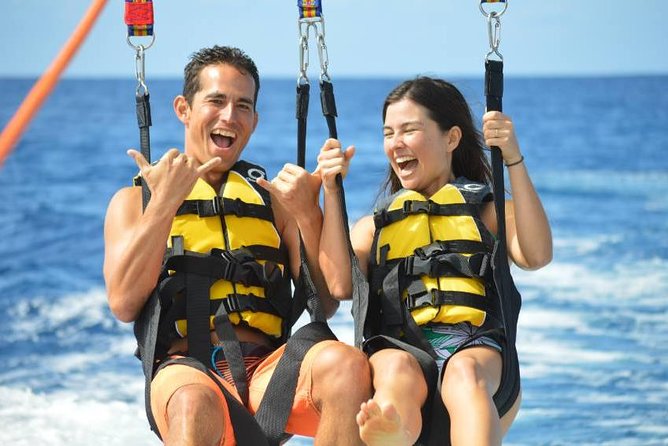 Maunalua Bay Higher Flyer Parasailing Adventure - From Hawaii Kai Shopping Center to the launch boat