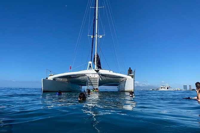 Moana’s Swim’n’Sail Cocktail Cruise Along the Waikiki Coast - The swim stop in clear Waikiki water
