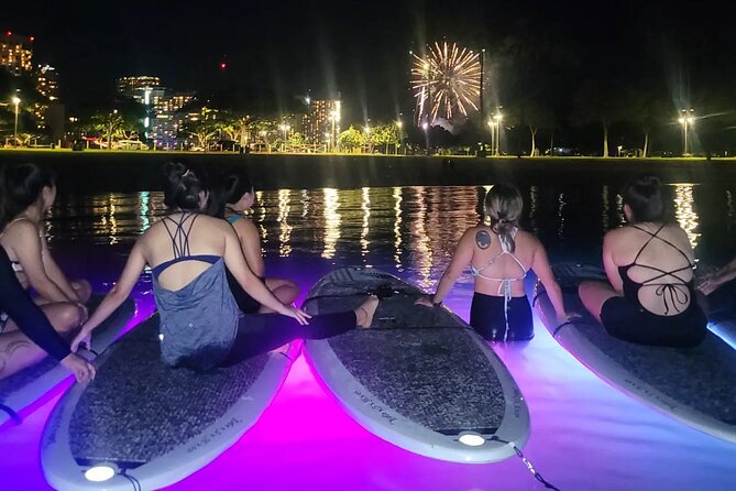 Night SUP Yoga and Fireworks at Magic Island - Yoga under Honolulu’s changing sky