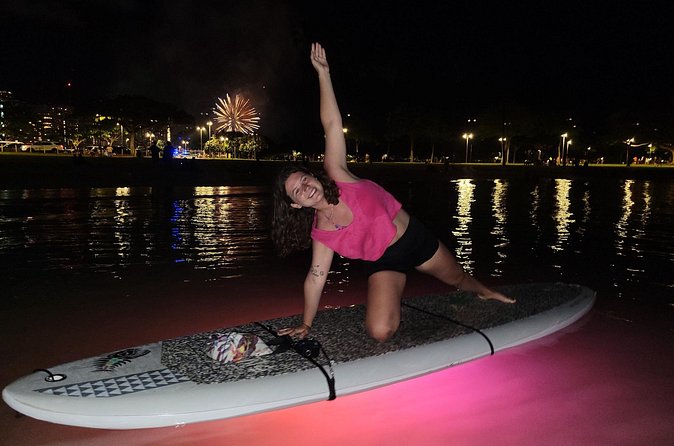 Night SUP Yoga and Fireworks at Magic Island - The quietest part: meditation on the ocean