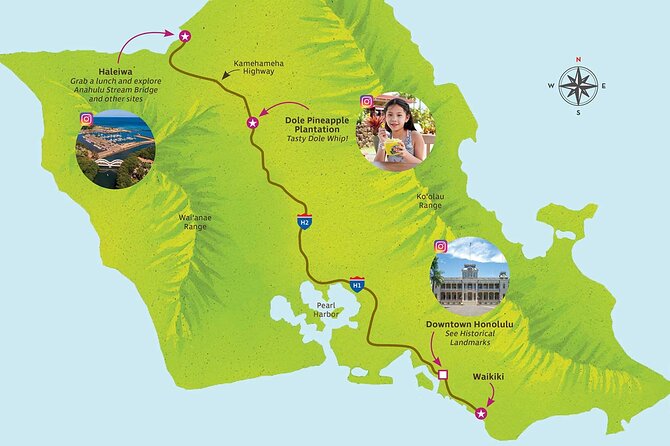 North Shore Haleiwa & Dole Plantation Tour - Haleiwa: two hours for lunch, shops, and surf culture