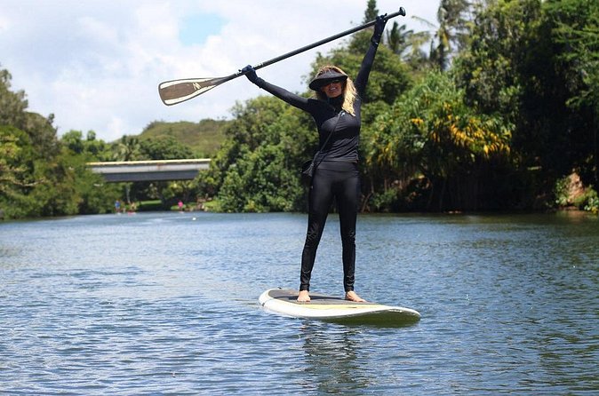 North Shore Stand-Up Paddleboard Lesson - Watching for turtles along the brackish water