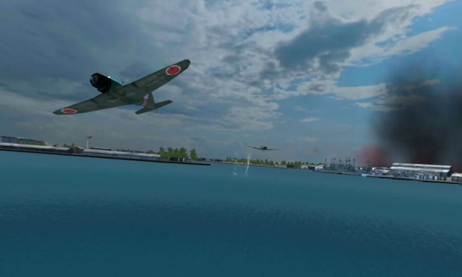 O'ahu: Pearl Harbor Virtual Reality Center - Skies Over Pearl from a Japanese cockpit