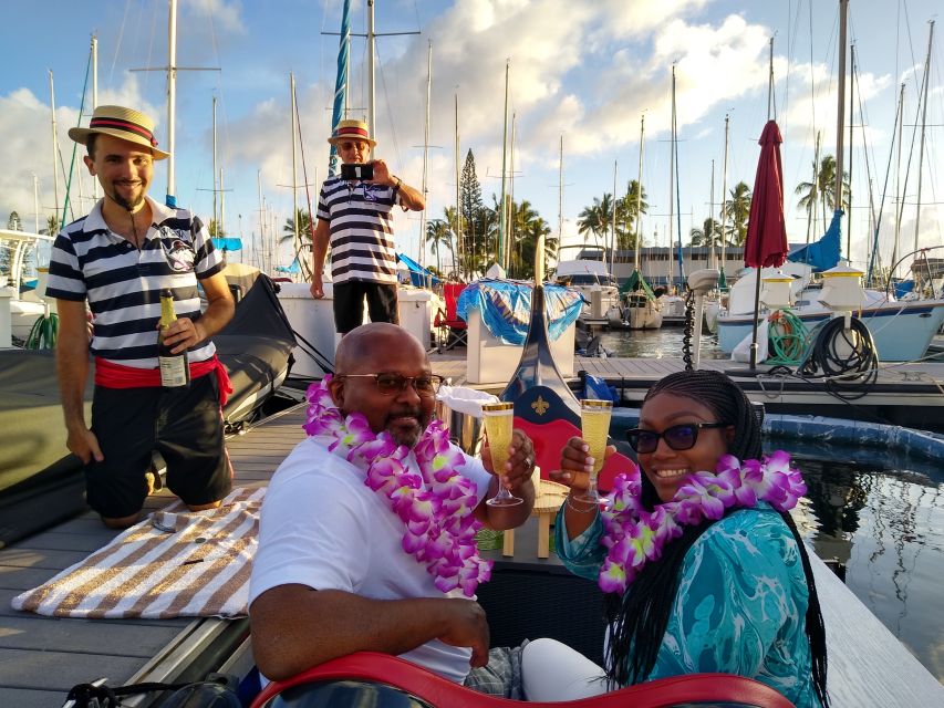 Oahu: Luxury Gondola Cruise with Drinks and Pastries - Pastries, drinks, and the gondolier’s song