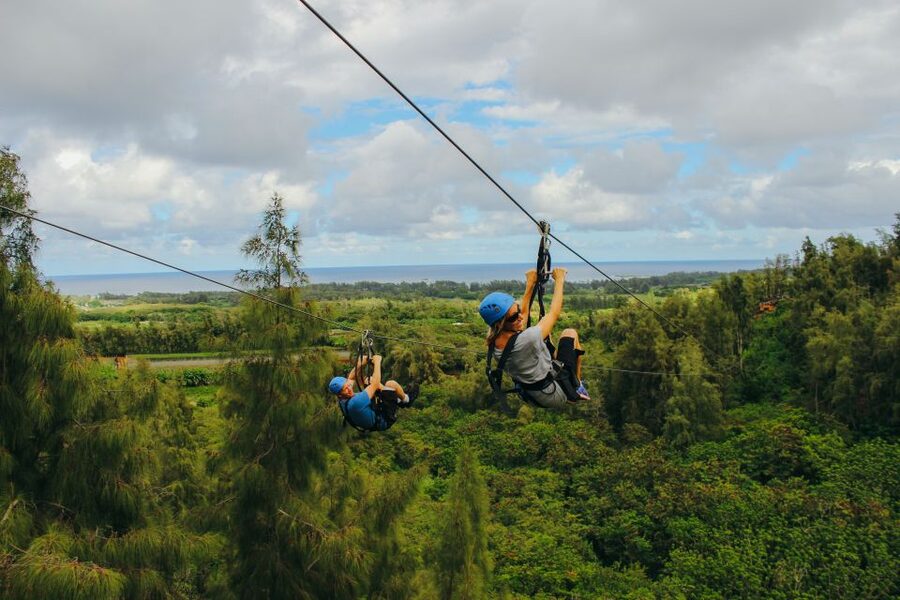 Oahu: North Shore Zip Line Adventure with ATV and Farm Tour - Bridges, rappels, and the floating staircase