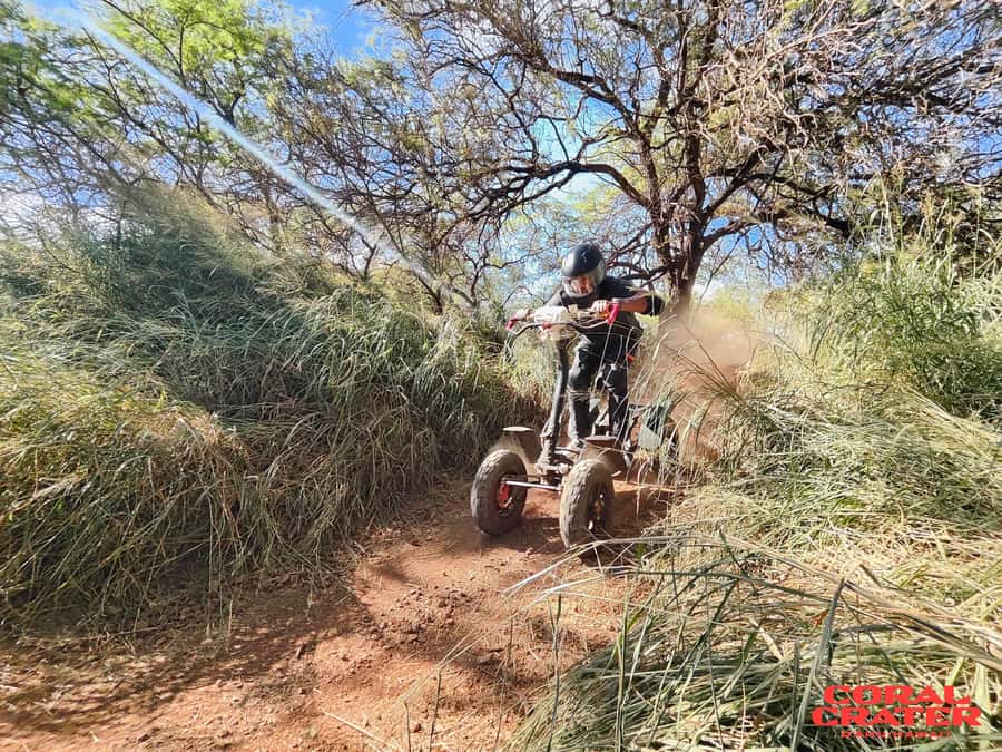 Oahu: Off road Stand-Up ATV and Sunset Snorkel Cruise - What the off-road section feels like