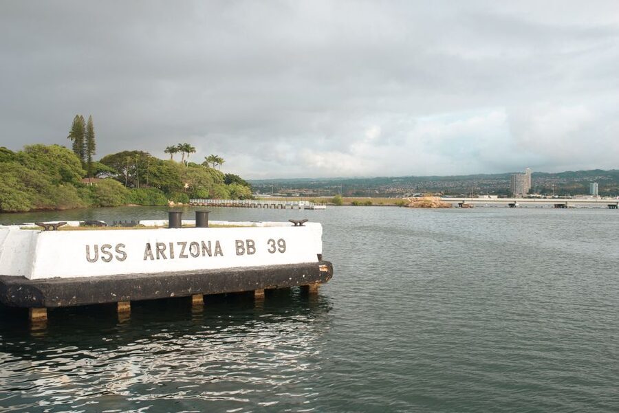 Oahu: Pearl Harbor, USS Arizona, and City Highlights Tour - Pearl Harbor Visitor Center: artifacts before the memorial