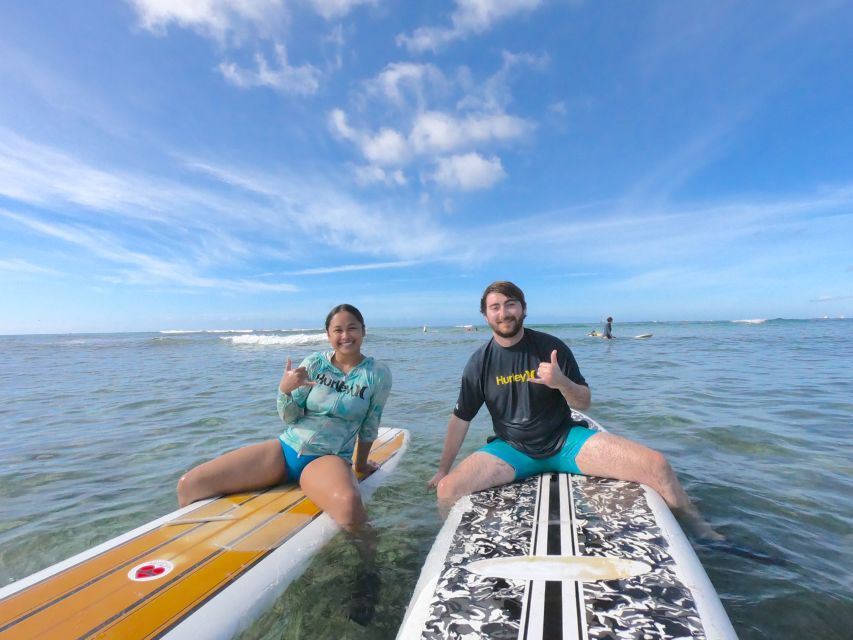 Oahu: Surfing Lessons for 2 People - More than 70 minutes in the Pacific