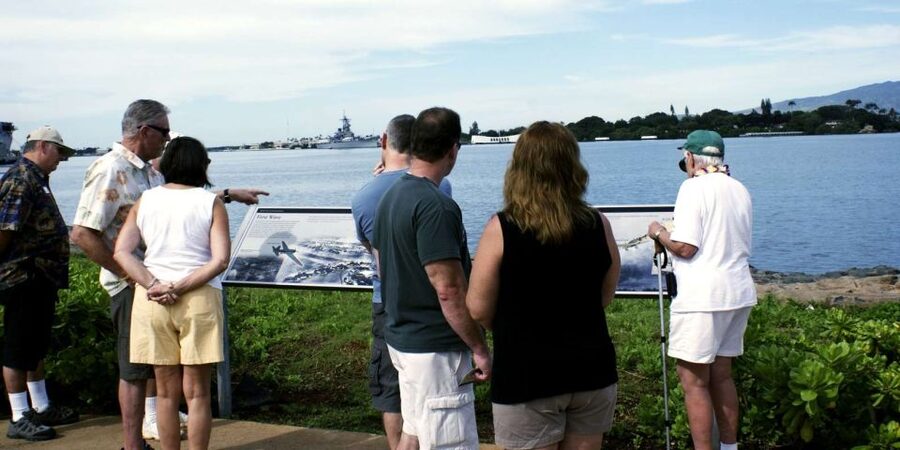 Oahu: USS Arizona Memorial Deluxe Tour - The USS Arizona Memorial material and the missing boat ticket
