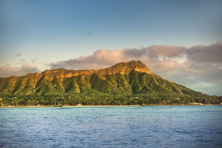 Oahu: Waikiki Glass Bottom Boat Sunset Cruise - Approaching Lēʻahi, also known as Diamond Head