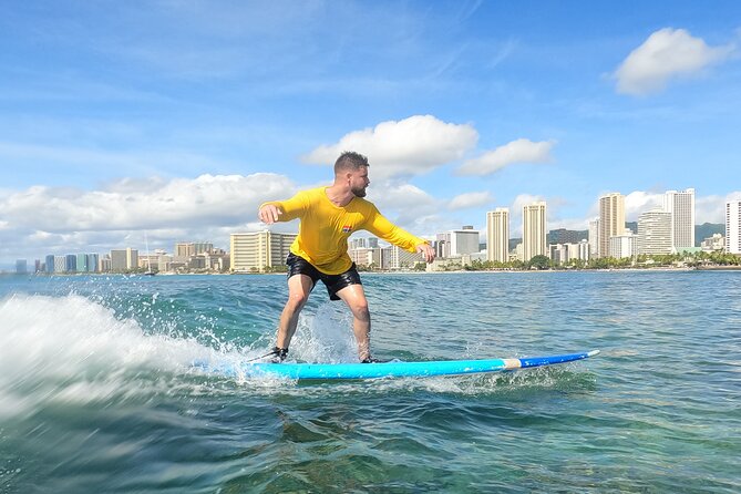 Open Group Surfing Lesson in Waikiki, Hawaii - Waikiki Beach and the first paddle out