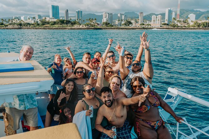 Paradise Waikiki Sunset Cruise + LIVE DJ + SWIMMING - Waikiki and Diamond Head from the water