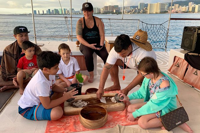 Polynesian Canoe Sunset Sail - Hawaiian stories, chants, ukulele, and hula