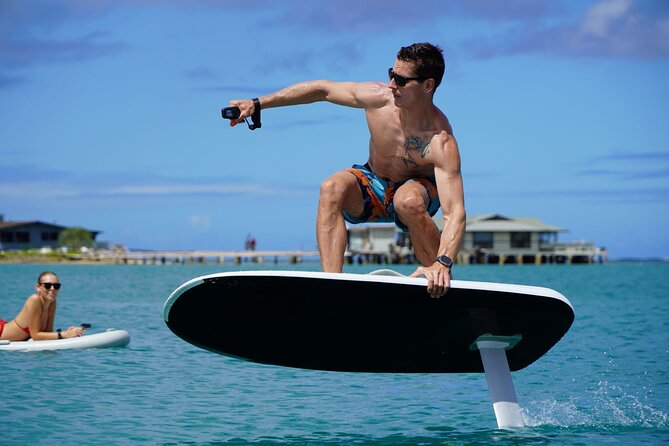 Premium eFoil Lesson near Waikiki - Three water runs, from belly riding to standing