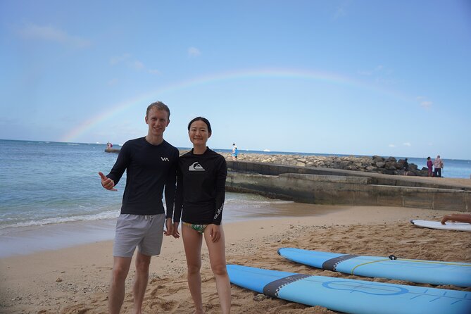 Private 1-On-1 Surf Lesson - About one hour catching waves in Waikiki