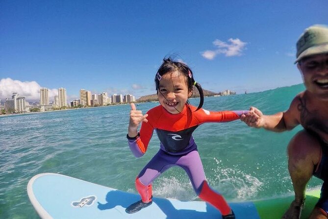 Private & Semi-Private Surf Lessons in Waikiki - Getting your first wave at Grays Beach