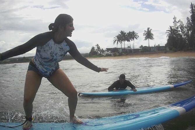 Private Surfing Lessons on the North Shore of Oahu - Entering the water and finding manageable waves