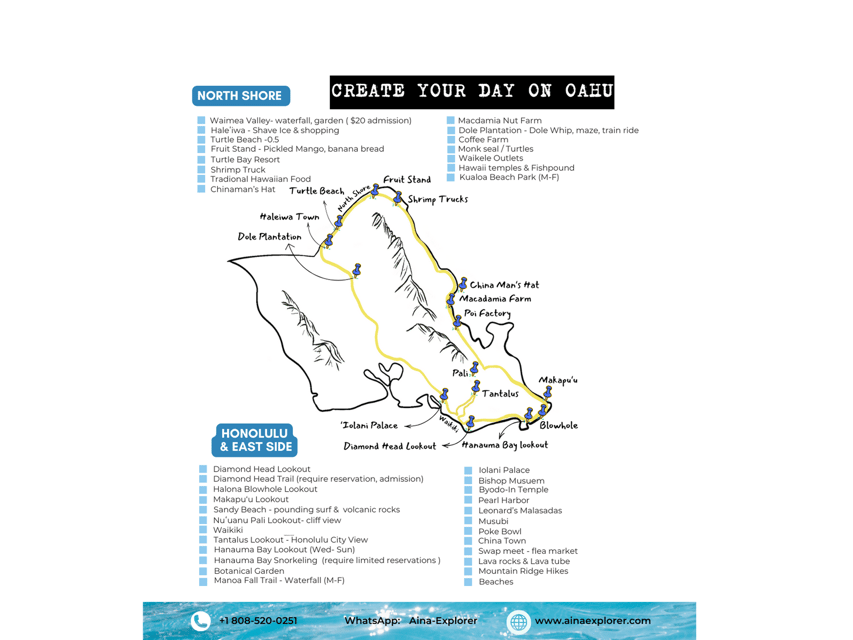 Private Tour Oahu-Circle Island-Customizable - The windward coast and Mokoliʻi
