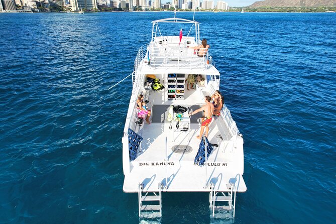 Small group Turtle Snorkel (16 people max): Sightings Guaranteed - Diamond Head and Waikiki from the water