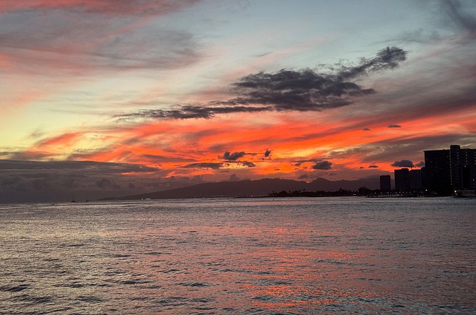 Sunset sail Aboard Manakai Catamaran - Waikiki Beach at sunset