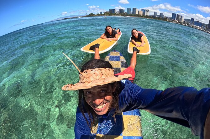 Surf Lessons get your Social Media video & photos you Surfing HI. - A small-group surf lesson at Pau Hana Sailing