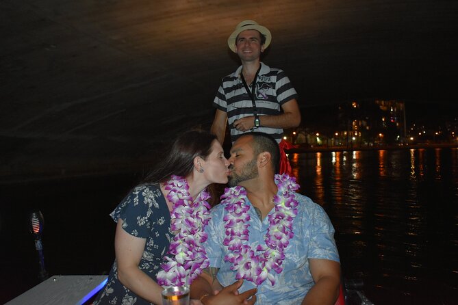 Valentine's Venetian Gondola Cruise in Waikiki - Honolulu Lights, Rainbows, and a Small Light Show