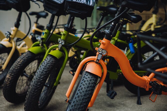 Waikiki Electric Bike Self Guided Tour- Manoa Falls Bike and Hike - Locking up the bikes at the trailhead